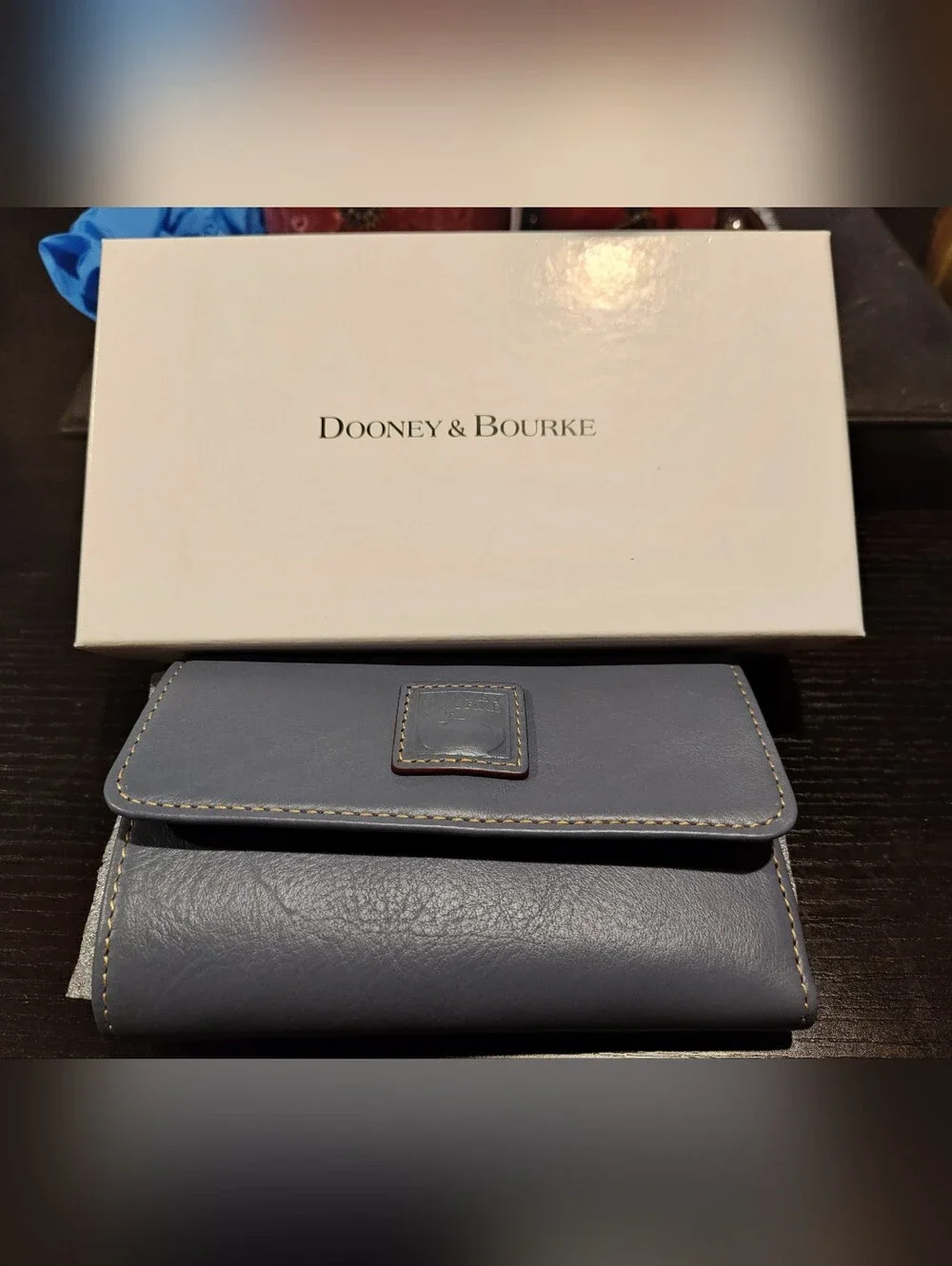 Dooney & Bourke Florentine Flap Wallet - Steel Blue - Picture 2 of 5